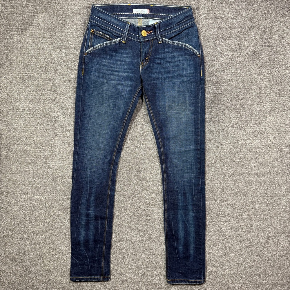 Levi's Jeans Womens 3M Skinny Dark Wash Contrast Stitch Low Rise Denim Blue